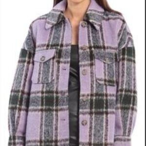 Avec Les Filles Oversized Brushed Plaid Shacket